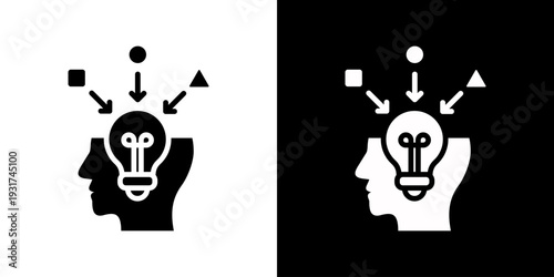 Open Innovation Icon Set Vector Collection Isolated In Black And White