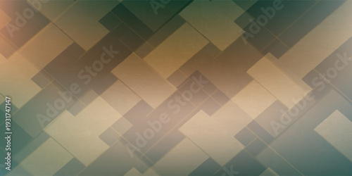 Abstract Geometric Pattern with Overlapping Rectangles in Earth Tones.