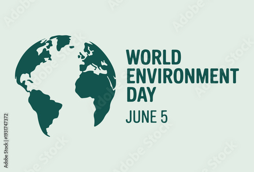 World environment day june 5 global ecology celebration greeting card