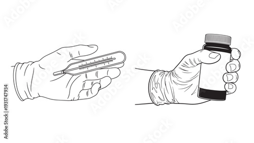 Hand Presenting Oral Tablets And Capsules Icon Depicting Pharmacy Dispensing, Dosage Management And Medication Supply Chain Illustration