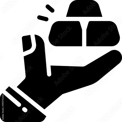 gold glyph icon. Strong and solid vector icon for websites, mobile interfaces, presentations, and visual branding. High quality and easy to edit.