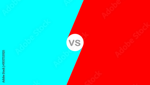 Fotografía Blue and red versus background for competition and comparison concept