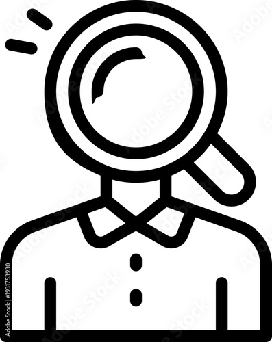 job seeker line icon. Clean and minimalist vector icon for websites, mobile apps, presentations, and logos. Fully scalable and customizable for any project.