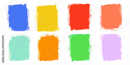 Abstract color blocks a collection of vibrant textured paint strokes