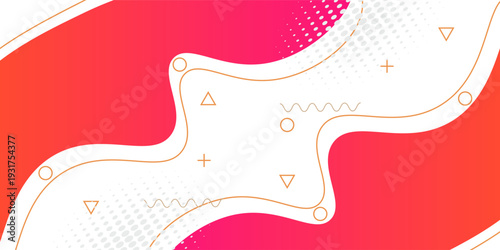 Colorful banner template with gradient color. Design with liquid form. with a combination of yellow and pink with a modern and luxurious concept