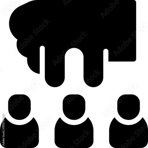 recruitment glyph icon. Strong and solid vector icon for websites, mobile interfaces, presentations, and visual branding. High quality and easy to edit.