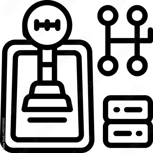 manual transmission line icon. clean and minimalist vector icon for websites, mobile apps, presentations, and logos. fully scalable and customizable for any project.