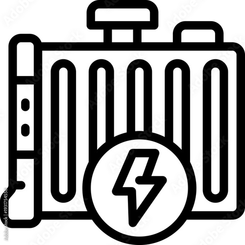 radiator line icon. clean and minimalist vector icon for websites, mobile apps, presentations, and logos. fully scalable and customizable for any project.