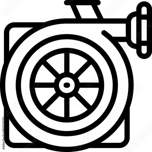 turbo line icon. clean and minimalist vector icon for websites, mobile apps, presentations, and logos. fully scalable and customizable for any project.