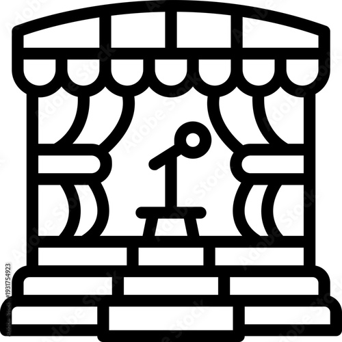 stage line icon. Clean and minimalist vector icon for websites, mobile apps, presentations, and logos. Fully scalable and customizable for any project.