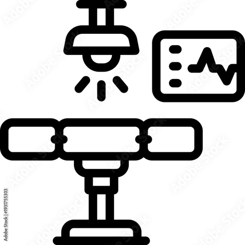 surgery room line icon. Clean and minimalist vector icon for websites, mobile apps, presentations, and logos. Fully scalable and customizable for any project.