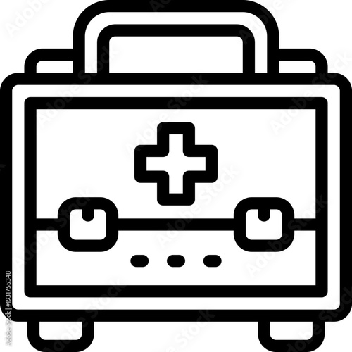 first aid kit line icon. Clean and minimalist vector icon for websites, mobile apps, presentations, and logos. Fully scalable and customizable for any project.