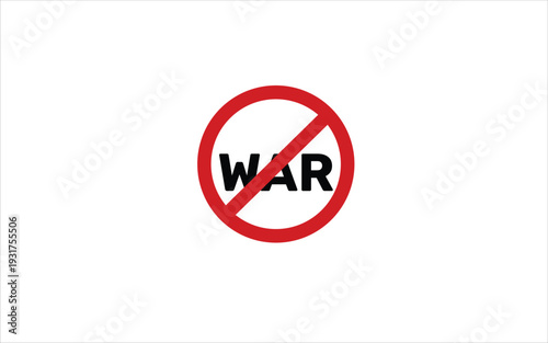 Stop the war, anti-war message, representing peace and opposition to violence. Flat illustrator vector file. High quality image