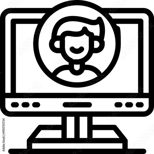 user line icon. Clean and minimalist vector icon for websites, mobile apps, presentations, and logos. Fully scalable and customizable for any project.