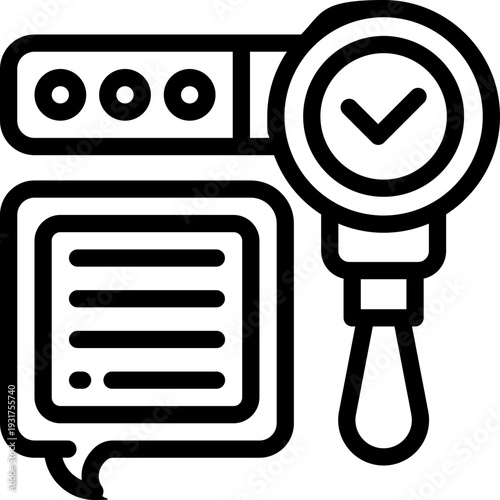 searching line icon. Clean and minimalist vector icon for websites, mobile apps, presentations, and logos. Fully scalable and customizable for any project.