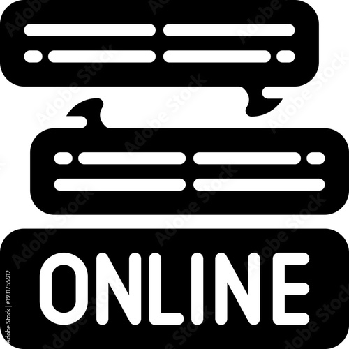 online glyph icon. Strong and solid vector icon for websites, mobile interfaces, presentations, and visual branding. High quality and easy to edit.