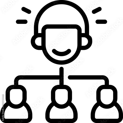 leader line icon. Clean and minimalist vector icon for websites, mobile apps, presentations, and logos. Fully scalable and customizable for any project.