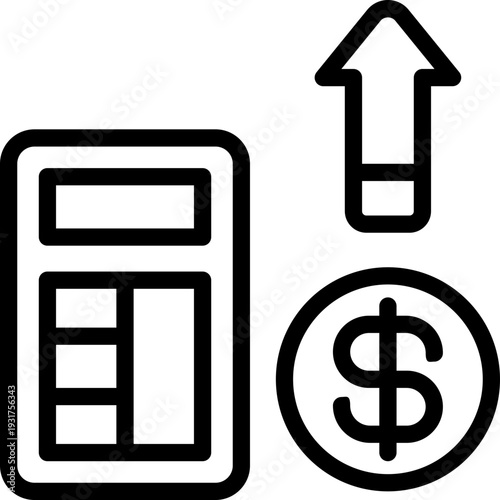 financial line icon. Clean and minimalist vector icon for websites, mobile apps, presentations, and logos. Fully scalable and customizable for any project.