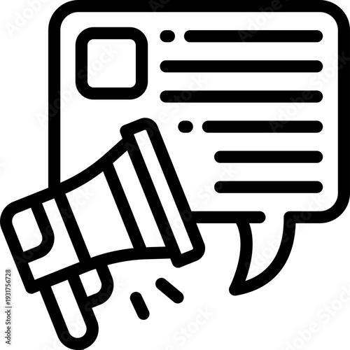 marketing line icon. Clean and minimalist vector icon for websites, mobile apps, presentations, and logos. Fully scalable and customizable for any project.