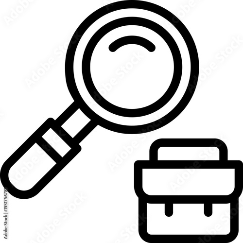 job seeker line icon. Clean and minimalist vector icon for websites, mobile apps, presentations, and logos. Fully scalable and customizable for any project.