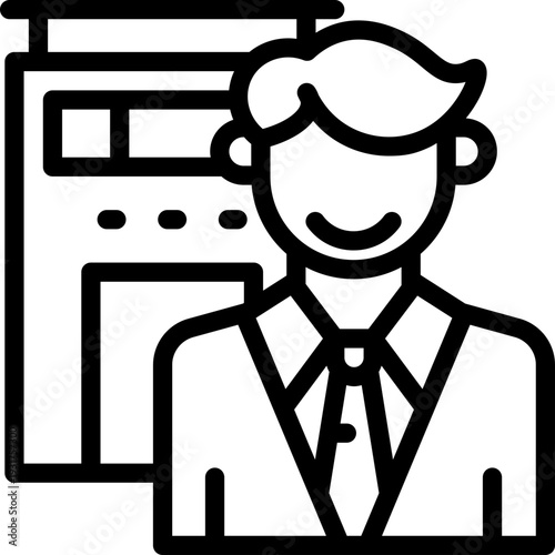 expert line icon. Clean and minimalist vector icon for websites, mobile apps, presentations, and logos. Fully scalable and customizable for any project.