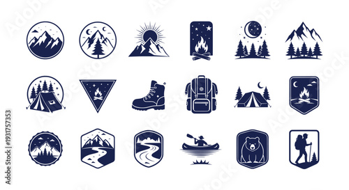 Happy Father's Day Vintage Graphic Illustration with Mustache Dad and Son in Classic Blue Ink Art