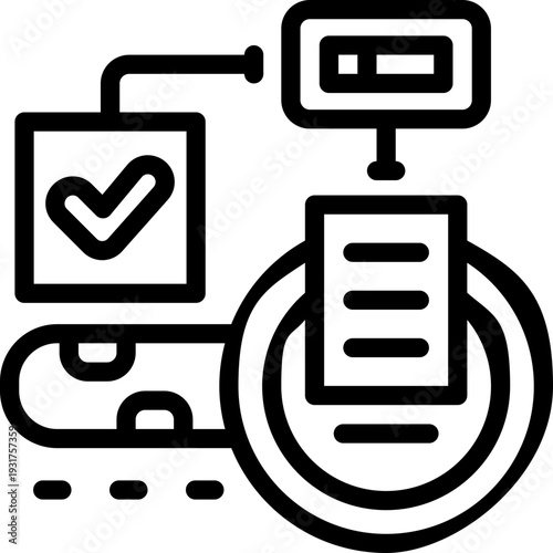 audit line icon. Clean and minimalist vector icon for websites, mobile apps, presentations, and logos. Fully scalable and customizable for any project.