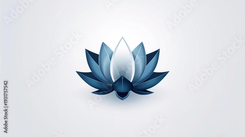 Vector Illustration of Futuristic Lotus Flower