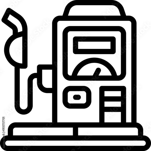 gas station line icon. Clean and minimalist vector icon for websites, mobile apps, presentations, and logos. Fully scalable and customizable for any project.