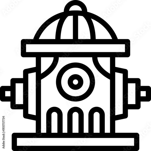 fire hydrant line icon. Clean and minimalist vector icon for websites, mobile apps, presentations, and logos. Fully scalable and customizable for any project.