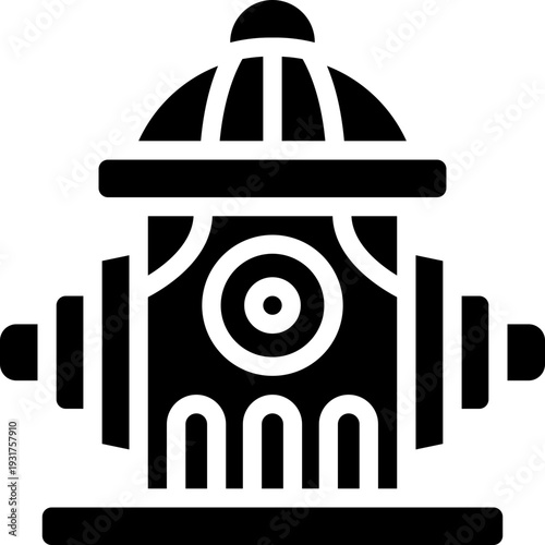 fire hydrant glyph icon. Strong and solid vector icon for websites, mobile interfaces, presentations, and visual branding. High quality and easy to edit.