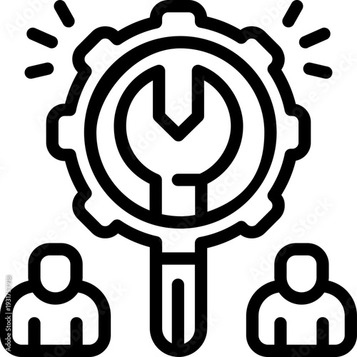 service line icon. Clean and minimalist vector icon for websites, mobile apps, presentations, and logos. Fully scalable and customizable for any project.