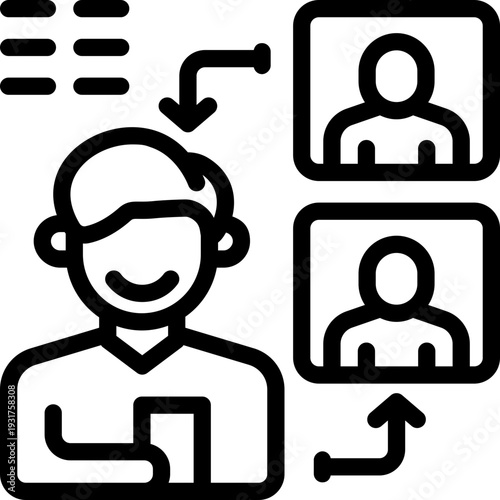 communication line icon. Clean and minimalist vector icon for websites, mobile apps, presentations, and logos. Fully scalable and customizable for any project.