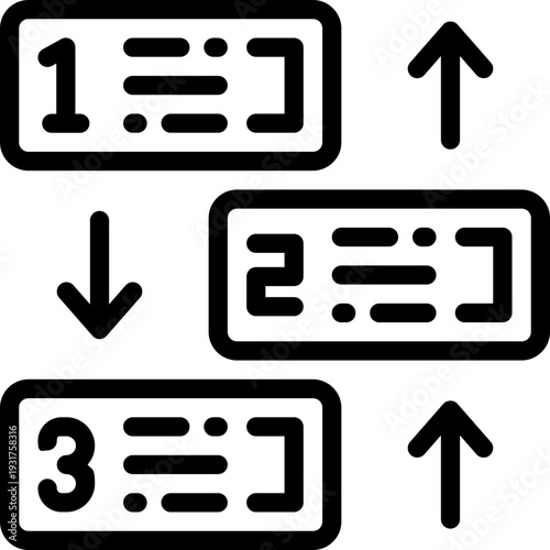 priority line icon. Clean and minimalist vector icon for websites, mobile apps, presentations, and logos. Fully scalable and customizable for any project.
