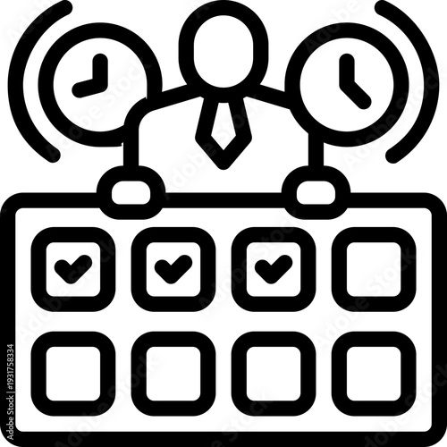 shift line icon. Clean and minimalist vector icon for websites, mobile apps, presentations, and logos. Fully scalable and customizable for any project.