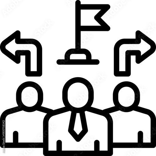 leadership line icon. Clean and minimalist vector icon for websites, mobile apps, presentations, and logos. Fully scalable and customizable for any project.