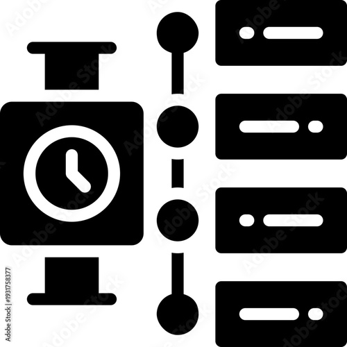 daily planning glyph icon. Strong and solid vector icon for websites, mobile interfaces, presentations, and visual branding. High quality and easy to edit.