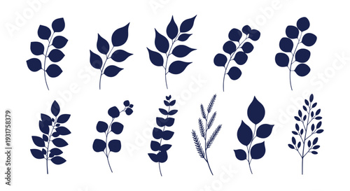 Vector Illustration of Blue Grocery Shopping Baskets and Paper Bag Filled with Healthy Fresh Food