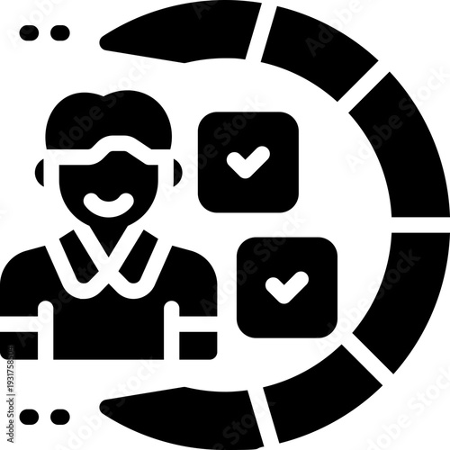 customer satisfaction glyph icon. Strong and solid vector icon for websites, mobile interfaces, presentations, and visual branding. High quality and easy to edit.