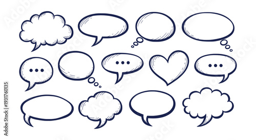 Collection of Blue Mustache Silhouettes Vector Set for Movember and Barbershop Design Elements Kit