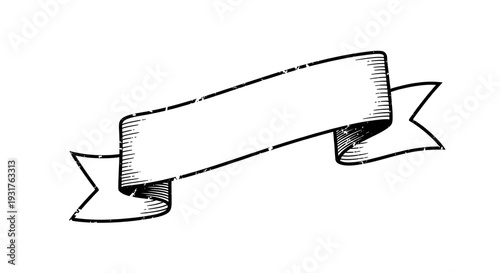 White Ribbon Banner With Transparent Background