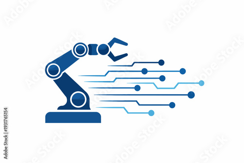 Brazo robótico y datos interconectados