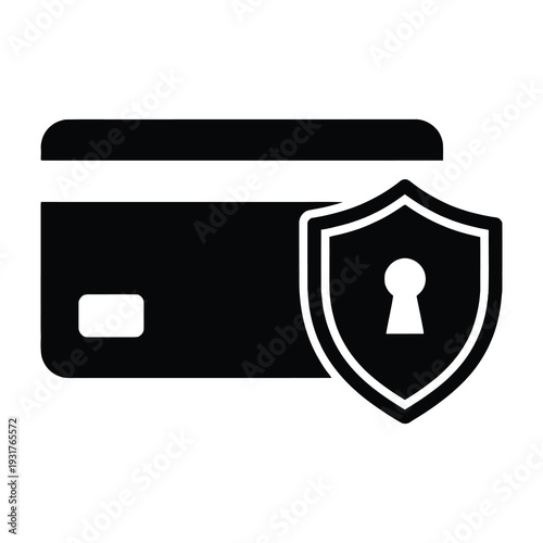 Secure payment card with shield lock symbolizing financial protection