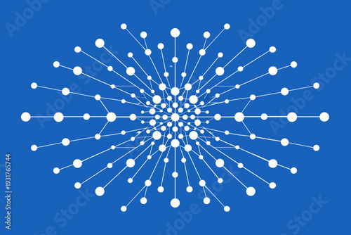 Red de datos simétrica en azul