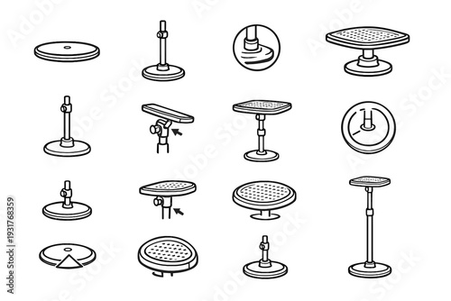 Rim heater accessory distribution icons adjustable feet edge portable vector icon lightweight