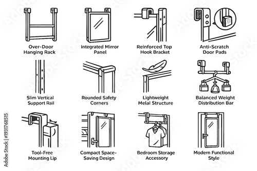 Style hanging rack vector bar distribution frame icon mirror reinforced vertical integrated