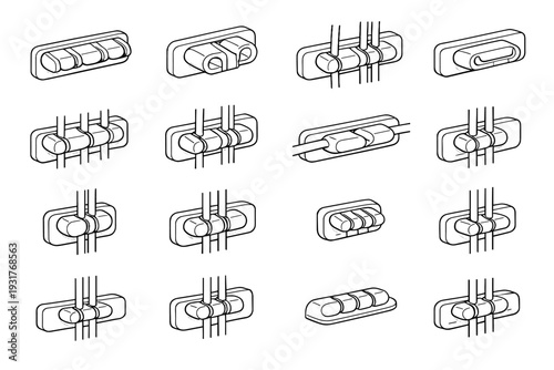 Holder rounded cord wire accessory icons slot vector minimalist icon entry organizer