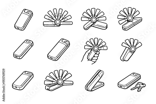 Clean shell casing icons tactile vector fan surface icon smooth lightweight portable