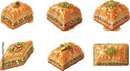 Authentic Baklava: Golden Layers with Pistachio & Walnut