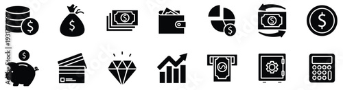 Modern Finance and Economy Editable Stroke Icons